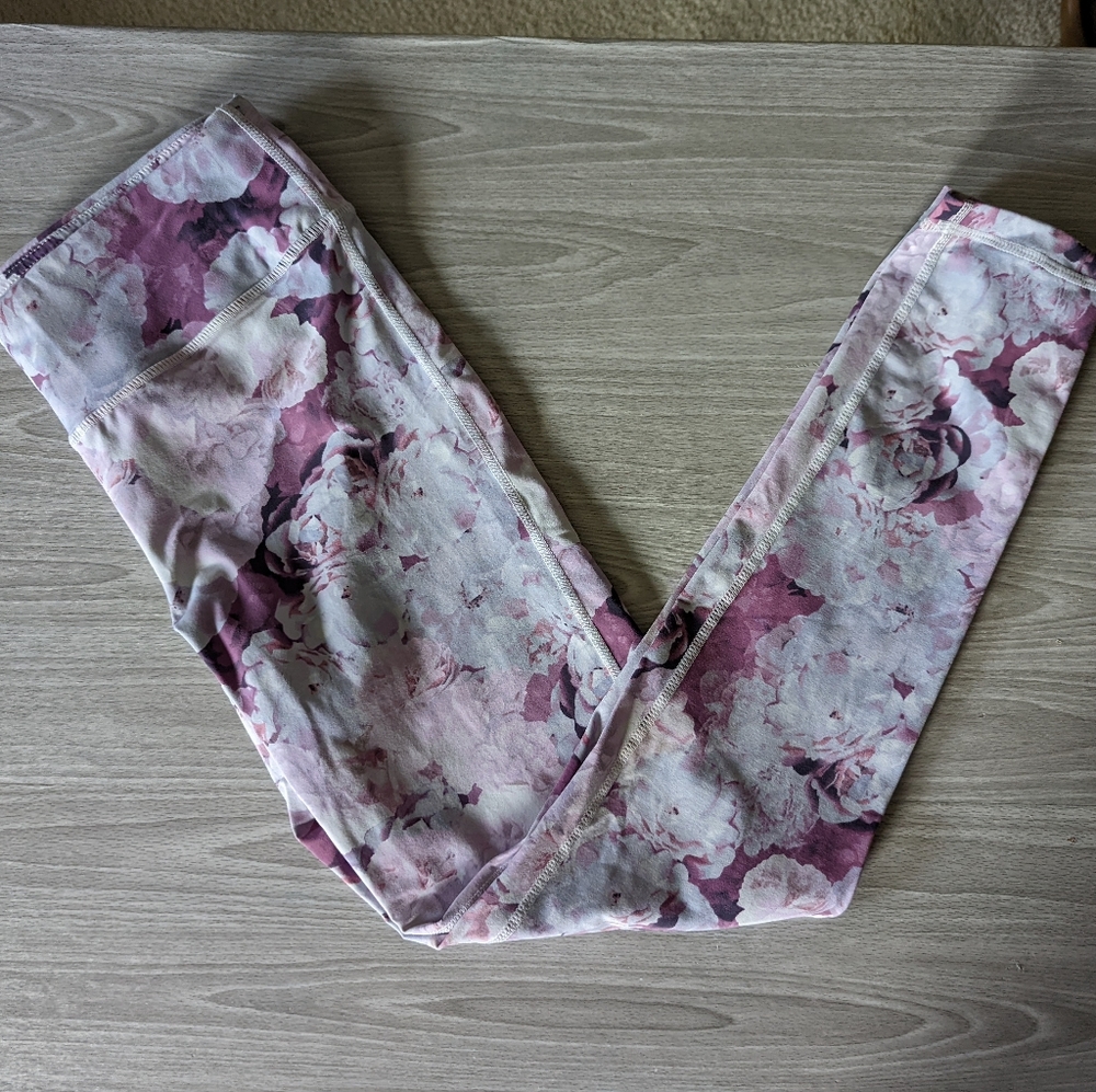 Mono b Purple & White Active Leggings Size Medium - Picture 3 of 7